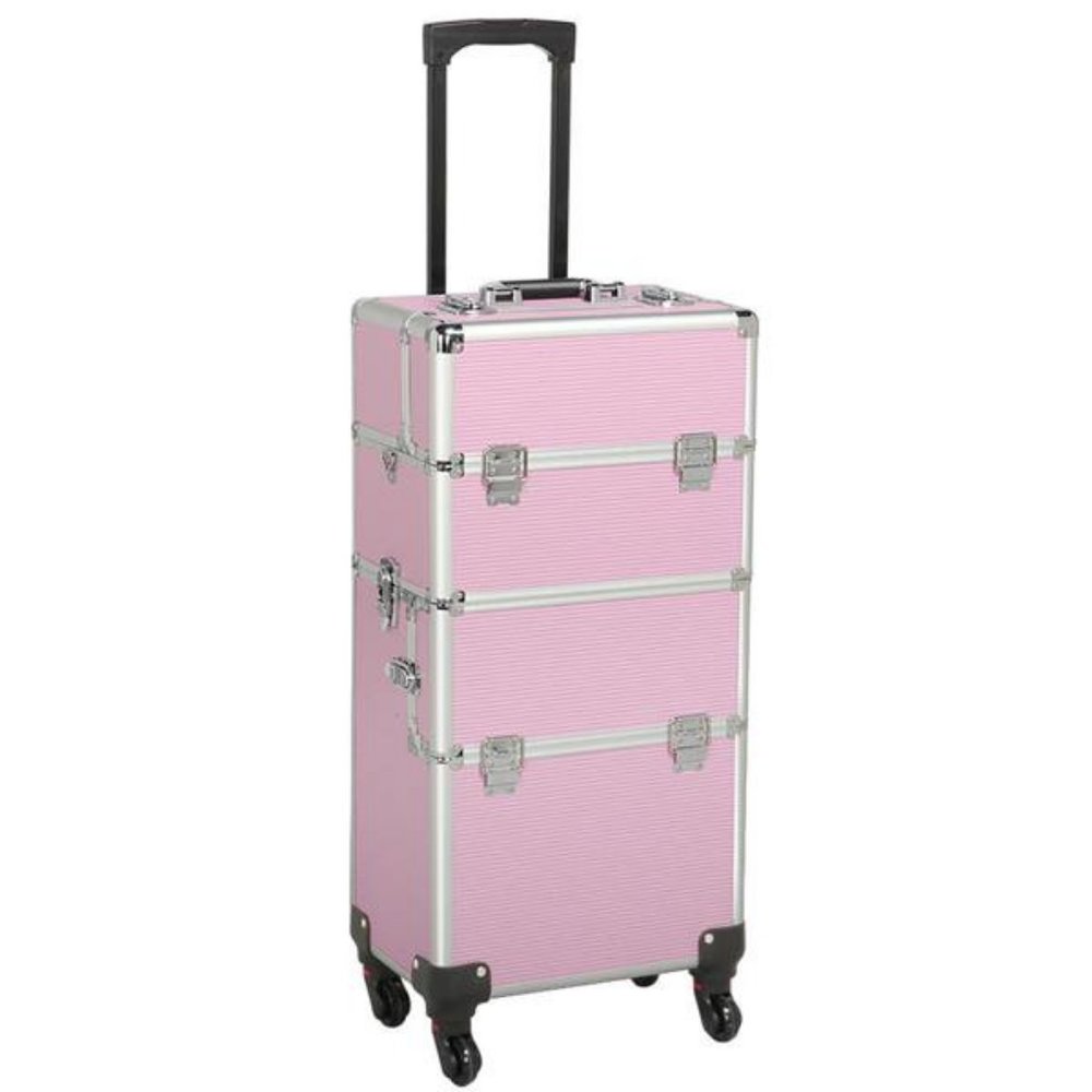 Pink Rolling Makeup Trolley Makeup
